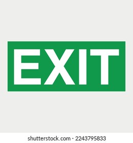Exit Sign Board Vector illustration