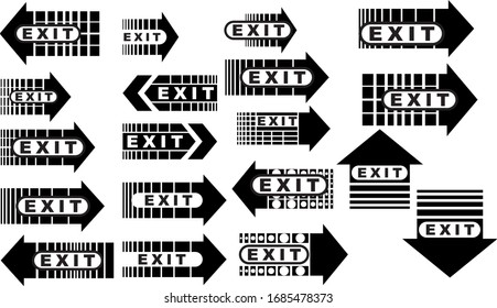 exit sign boards for various design