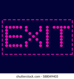 exit sign closeup