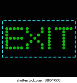 exit sign closeup
