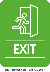 Exit sign design for templates.