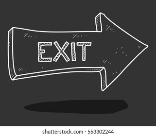 exit sign doodle