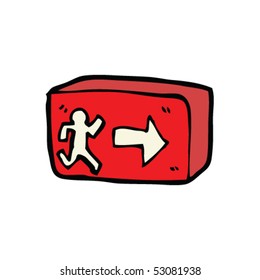 exit sign drawing