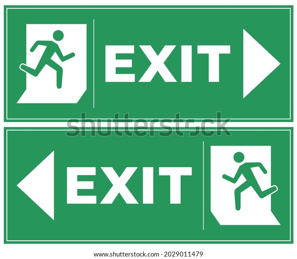 Exit Sign Easily Printable Scalable Vector Stock Vector (Royalty Free ...