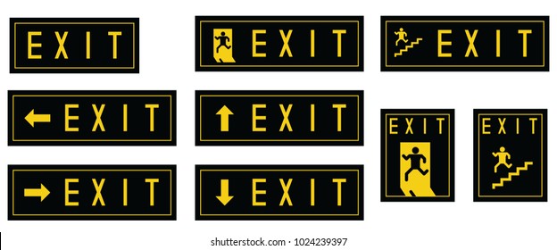 Exit sign / Emergency escape illustration