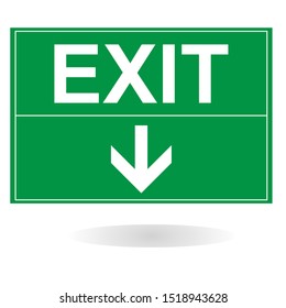 Exit Sign emergency green danger