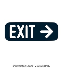 exit sign emergency warning caution icon vector illustration template design