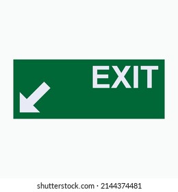 Exit Sign. Escape, Emergency Access Icon, Way Out Symbol - Vector
