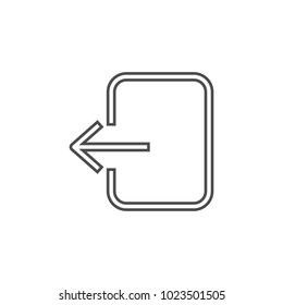 exit sign icon. Element for mobile concept and web apps. Thin line  icon for website design and development, app development. Premium icon on white background