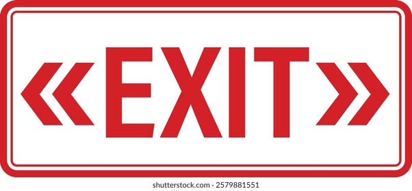 Exit sign icon. Emergency exit symbol on isolated transparent background. Safe condition symbol. Public information label Vector illustration. Editable stroke.