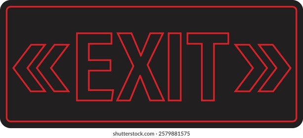 Exit sign icon. Emergency exit symbol on isolated transparent background. Safe condition symbol. Public information label Vector illustration. Editable stroke.