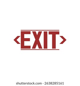 Exit sign icon isolated on white background