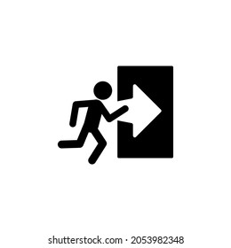 Exit sign icon in Safety set