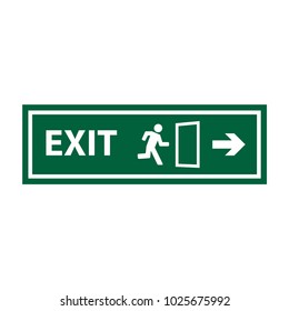 exit sign icon in trendy flat style 