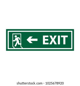 exit sign icon in trendy flat style, emergency exit sign 