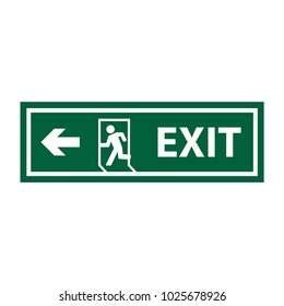 exit sign icon in trendy flat style, emergency exit sign 