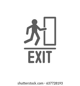 Exit sign icon vector