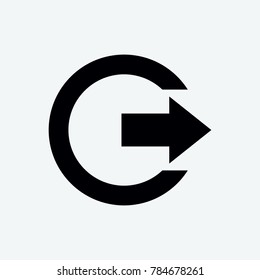 exit sign icon vector