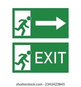 Exit Sign Icon Vector Design.