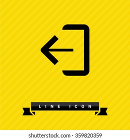 Exit sign isolated minimal icon. Door line vector icon for websites and mobile minimalistic flat design. 