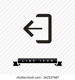 Exit sign isolated minimal icon. Door line vector icon for websites and mobile minimalistic flat design.