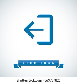 Exit sign isolated minimal icon. Door line vector icon for websites and mobile minimalistic flat design.