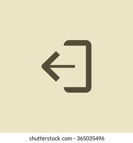 Exit sign isolated minimal icon. Door line vector icon for websites and mobile minimalistic flat design.