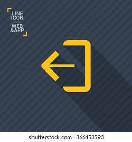 Exit sign isolated minimal icon. Door line vector icon for websites and mobile minimalistic flat design.