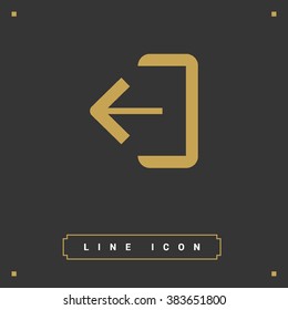 Exit sign isolated minimal icon. Door line vector icon for websites and mobile minimalistic flat design.