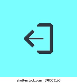 Exit sign isolated minimal icon. Door line vector icon for websites and mobile minimalistic flat design.
