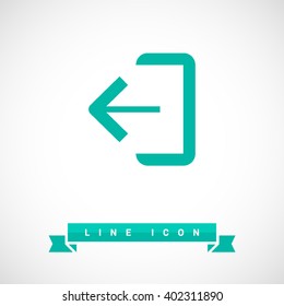 Exit sign isolated minimal icon. Door line vector icon for websites and mobile minimalistic flat design.