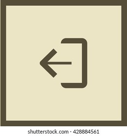 Exit sign isolated minimal icon. Door line vector icon for websites and mobile minimalistic flat design.