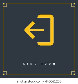 Exit sign isolated minimal icon. Door line vector icon for websites and mobile minimalistic flat design.