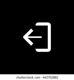 Exit sign isolated minimal icon. Door line vector icon for websites and mobile minimalistic flat design.