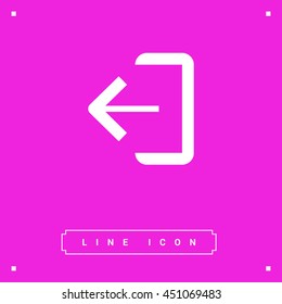 Exit sign isolated minimal icon. Door line vector icon for websites and mobile minimalistic flat design.