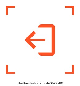 Exit sign isolated minimal icon. Door line vector icon for websites and mobile minimalistic flat design.