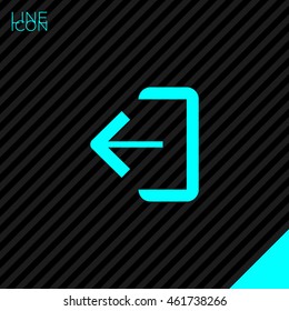 Exit sign isolated minimal icon. Door line vector icon for websites and mobile minimalistic flat design.