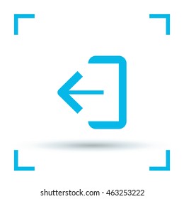 Exit sign isolated minimal icon. Door line vector icon for websites and mobile minimalistic flat design.