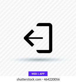 Exit sign isolated minimal icon. Door line vector icon for websites and mobile minimalistic flat design.