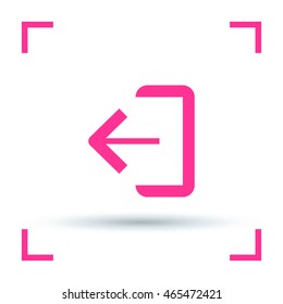 Exit sign isolated minimal icon. Door line vector icon for websites and mobile minimalistic flat design.