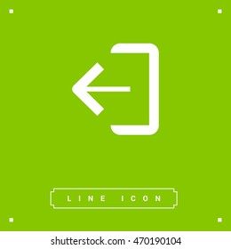 Exit sign isolated minimal icon. Door line vector icon for websites and mobile minimalistic flat design.