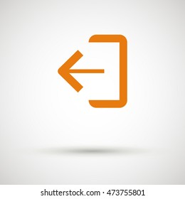 Exit sign isolated minimal icon. Door line vector icon for websites and mobile minimalistic flat design.