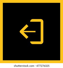 Exit sign isolated minimal icon. Door line vector icon for websites and mobile minimalistic flat design.