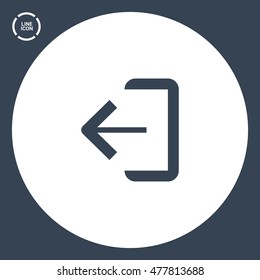 Exit sign isolated minimal icon. Door line vector icon for websites and mobile minimalistic flat design.