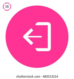Exit sign isolated minimal icon. Door line vector icon for websites and mobile minimalistic flat design.