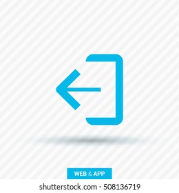 Exit sign isolated minimal icon. Door line vector icon for websites and mobile minimalistic flat design.