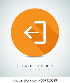 Exit sign isolated minimal icon. Door line vector icon for websites and mobile minimalistic flat design.