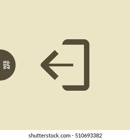 Exit sign isolated minimal icon. Door line vector icon for websites and mobile minimalistic flat design.