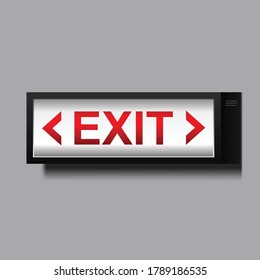 Exit sign isolated on background vector illustration.