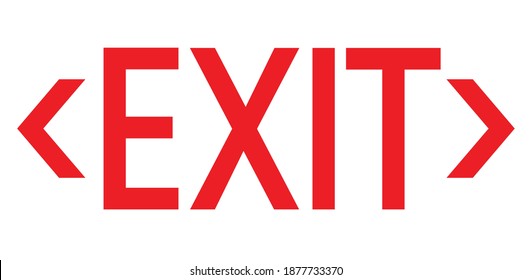 Vector Exit Sign Left Right Arrows Stock Vector (Royalty Free ...